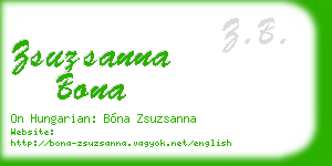 zsuzsanna bona business card