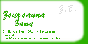 zsuzsanna bona business card